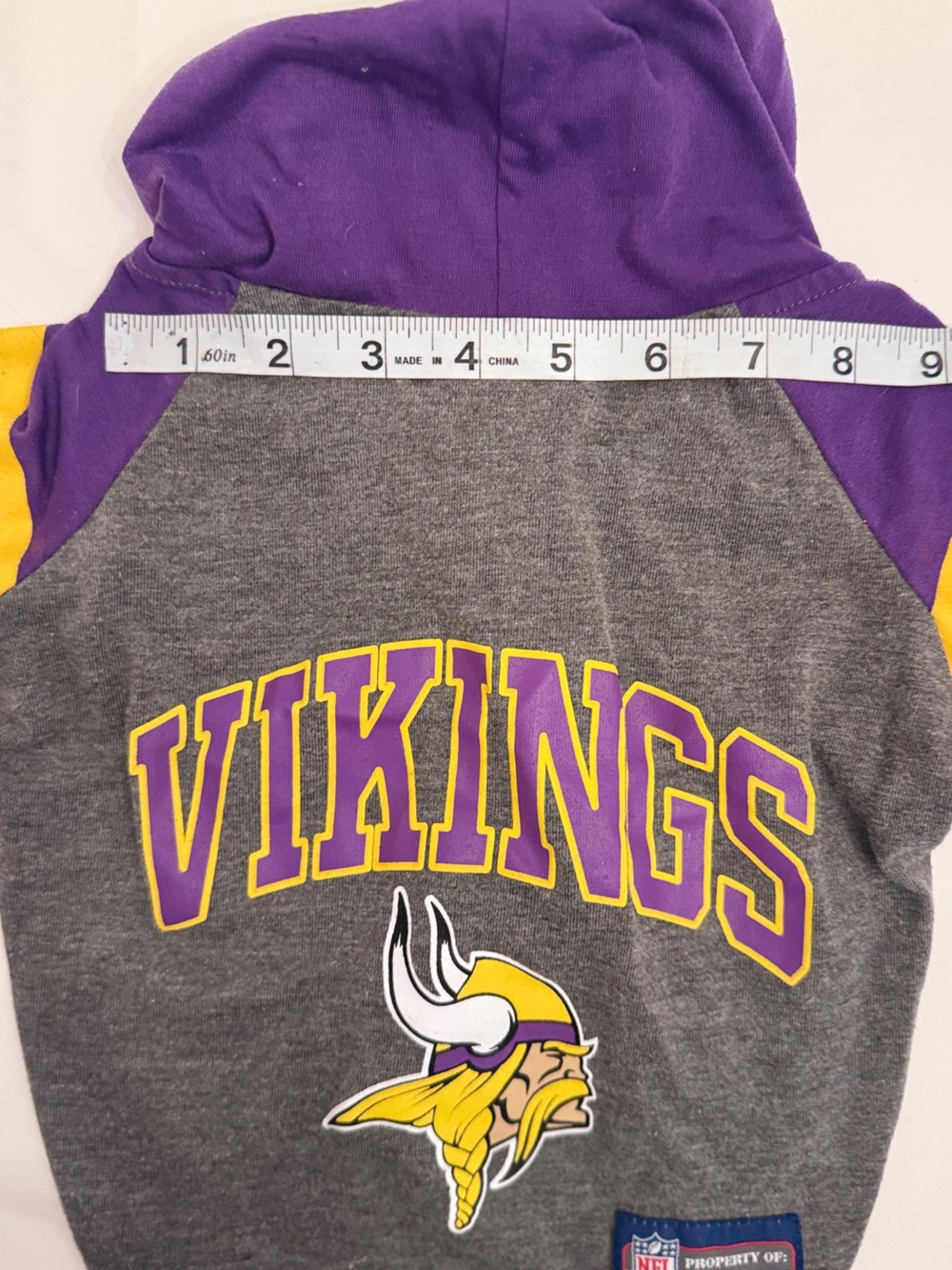 Minnesota Vikings NFL Dog Cat Throwback Hoodie Tee by Pets First - Size Small - Picture 13 of 15
